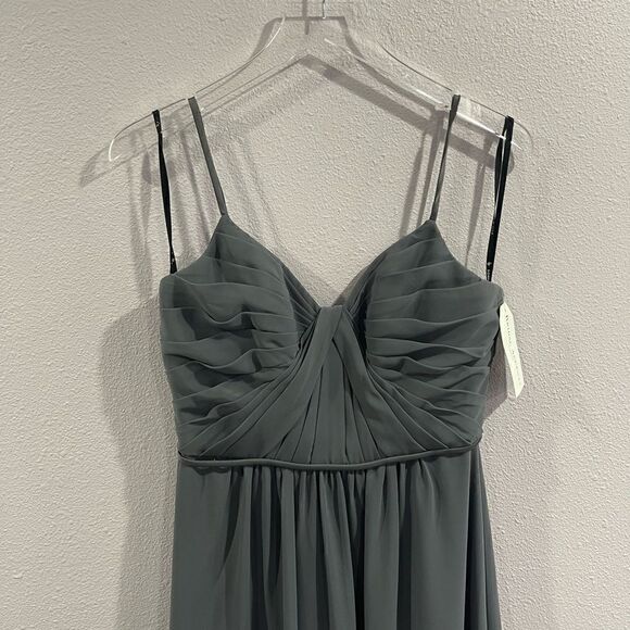 Sorella Vita Charcoal Style 8746 Maxi Dress Sz 10 - Picture 5 of 10